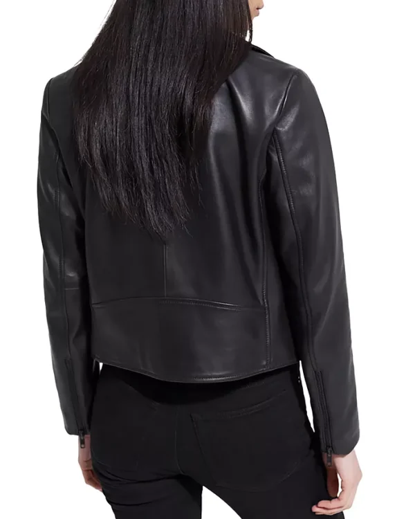 Pelle Pelle Women Black Cropped Leather Jacket - Image 2