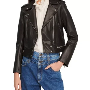 Pelle Pelle Black Cropped Leather Jacket | Pelle Pelle Store