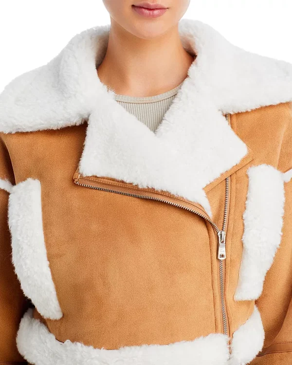 Shearling Cropped Leather Jacket | Pelle Pelle Store