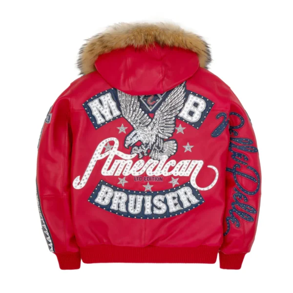 Pelle Pelle American Bruiser Red Hooded Jacket - Image 2