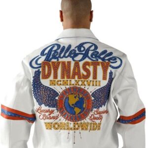 Worldwide Pelle Pelle White Dynasty Leather Jacket