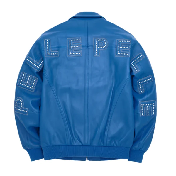 Pelle Pelle Blue Plush Leather Jacket | Men & Women - Image 2