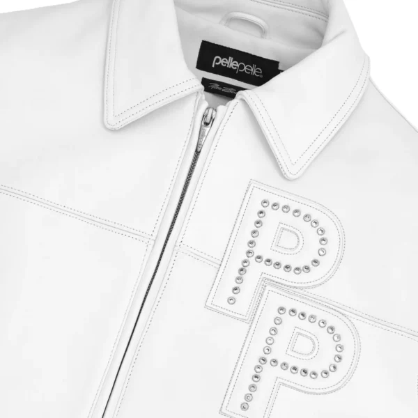 Pelle Pelle White Plush Leather Jacket | Men & Women - Image 3