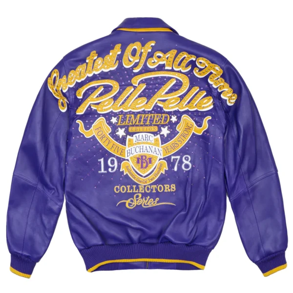 Purple Pelle Pelle Greatest Of All Time Jacket | New Arrival - Image 2