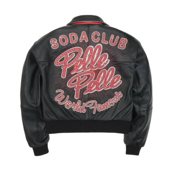World Soda Club Womens Black Crop Jacket - Image 2