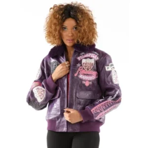PELLE PELLE BOMBSHELL PURPLE LEATHER JACKET