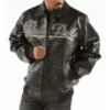 Black Pelle Pelle Script Leather Jacket
