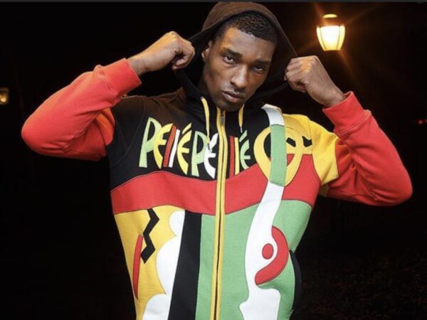 Pelle Pelle Picasso Plush Jacket | Black Red Yellow