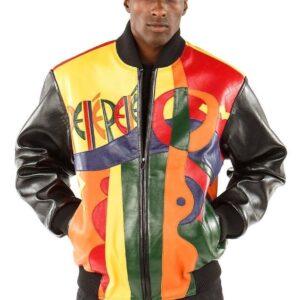 Pelle Pelle Picasso Plush Jacket | Yellow Black Orange