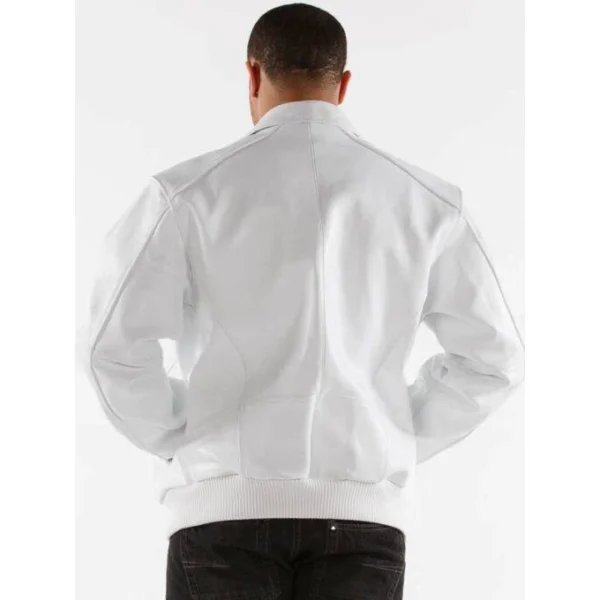 Pelle Pelle Men White Plush Leather Jacket - Image 5