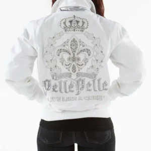 Live Like A Queen Pelle Pelle White Jacket