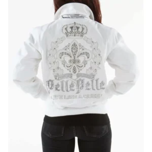 Live Like A Queen Pelle Pelle White Jacket