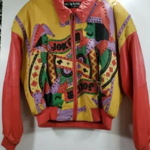 New Pelle Pelle Joker king Rhinestone Leather Jacket