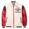 Pelle Pelle World Famous White Varsity Jacket | Soda Club