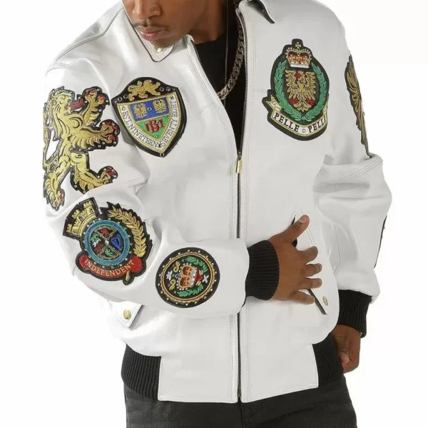 Pelle Pelle 1978 White Leather Jacket | Pelle Pelle Store - Image 2