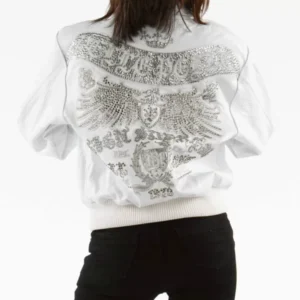 Pelle Pelle White Studded Leather Jacket