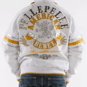 White Yellow Pelle Pelle American Rebel Jacket