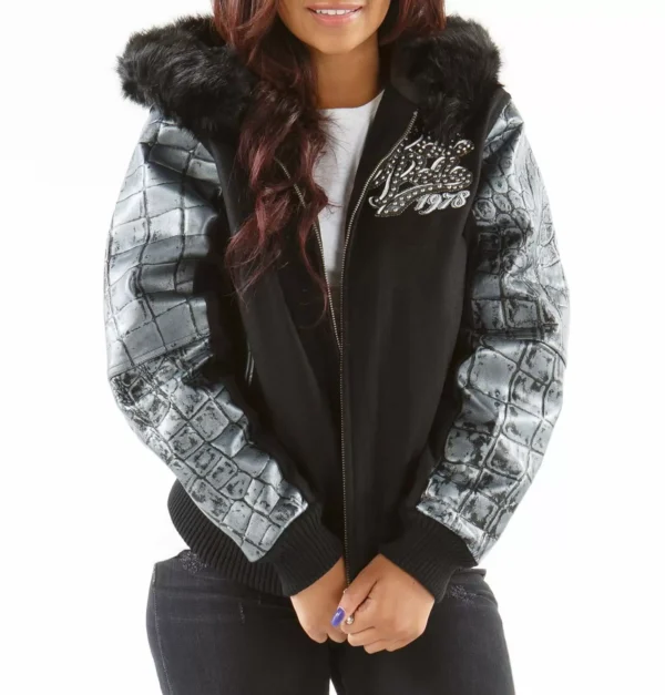 Pelle Pelle Black Exotic Fur Hood Jacket - Image 2