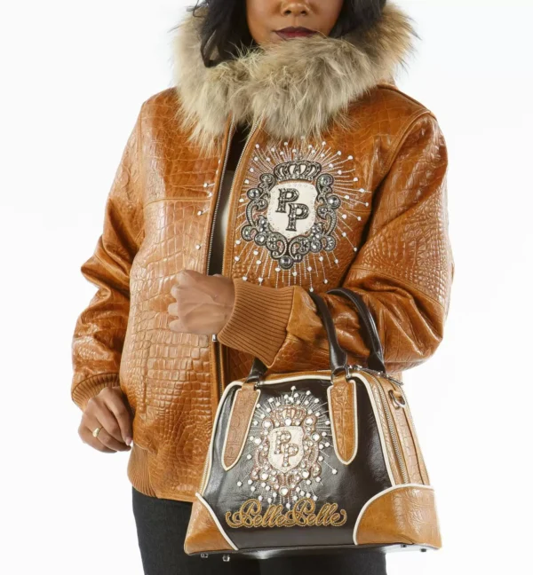 Pelle Pelle Crest Brown Studded Jacket - Image 2