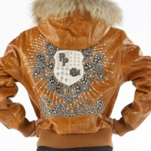 Pelle Pelle Crest Brown Studded Jacket