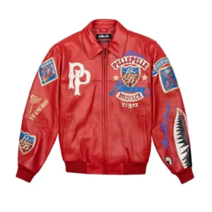 Authentic Pelle Pelle American Bruiser Red Leather Jacket