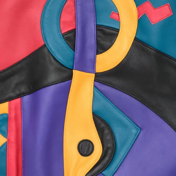 Pelle Pelle Picasso Plush Jacket | Red Blue Black - Image 3