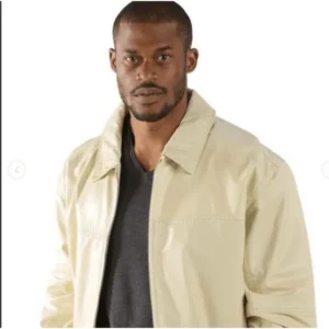 Pelle Pelle Cream Pick Stitch Blouson Jacket