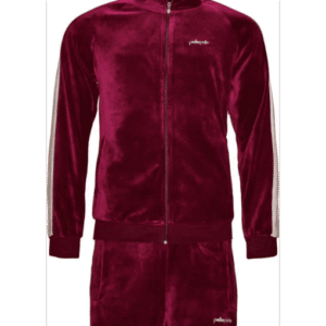 Pelle Pelle Red White Velvet Tracksuit | Men & Women