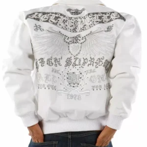 Pelle Pelle White Studded Jacket