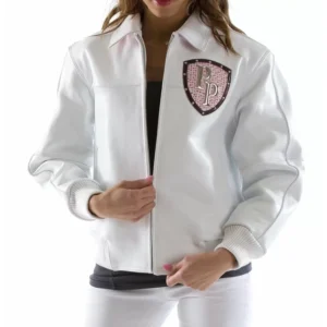 Pelle Pelle White MB Studded Women Jacket | Leather Jacket