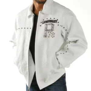 Pelle Pelle White Legendary Zipper Leather Jacket