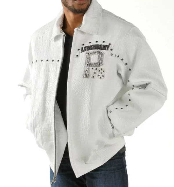 Pelle Pelle White Legendary Zipper Leather Jacket