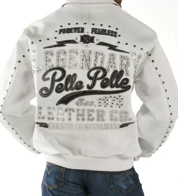 Pelle Pelle White Legendary Zipper Leather Jacket - Image 2