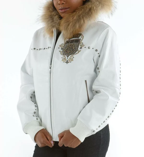 Pelle Pelle MB Emblem Hooded Studded Jacket - Image 2