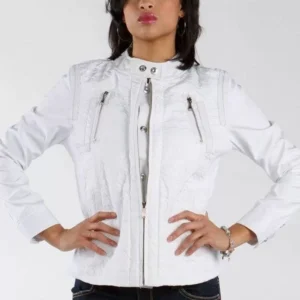 Exclusive Pelle Pelle Women White Jacket