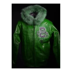 Pelle Pelle Green World Renown ChiTown Jacket | Fur Hood