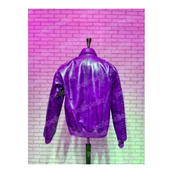 Purple Pelle Pelle Alligator Leather Jacket - Image 2