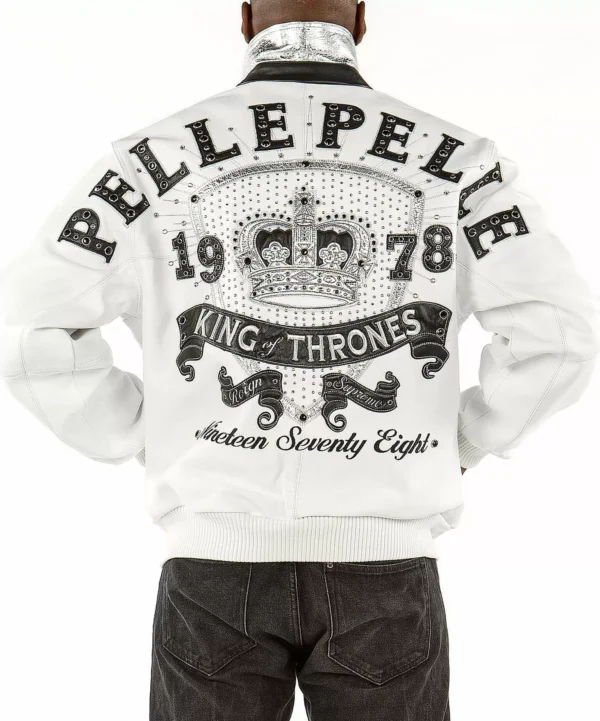 Exclusive Pelle Pelle King 1978 White Leather Jacket