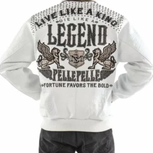 White Pelle Pelle Legend Studded Jacket