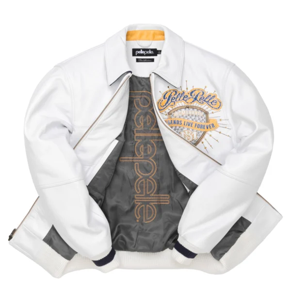 Pelle Pelle White MB Leather Jacket | Legends Live Forever - Image 3