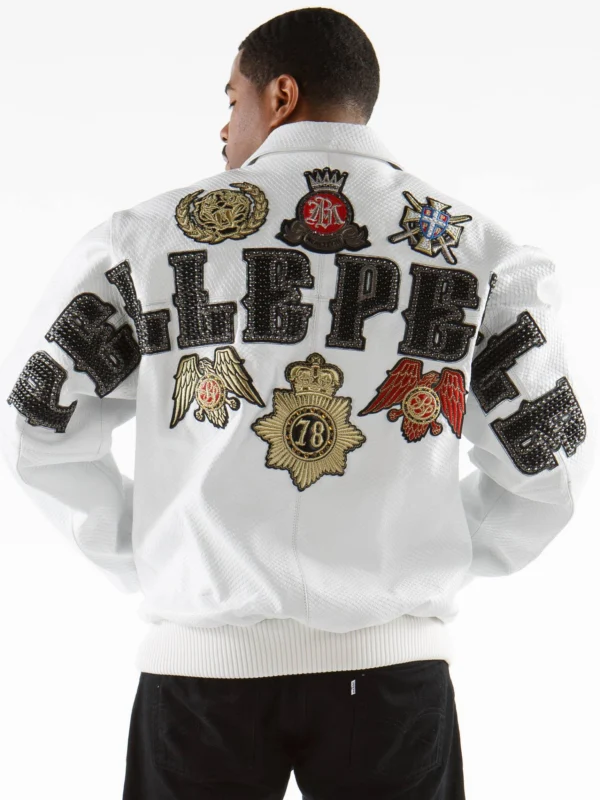 Pelle Pelle Patches MB White Leather Jacket | Men Jacket - Image 2