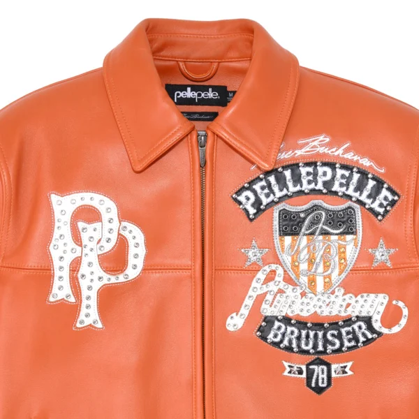 Pelle Pelle American Bruiser Orange Jacket | Leather Jacket - Image 5