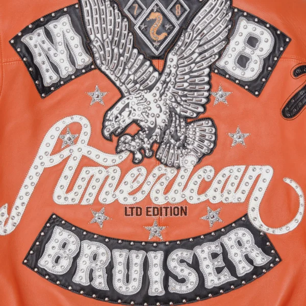 Pelle Pelle American Bruiser Orange Jacket | Leather Jacket - Image 8