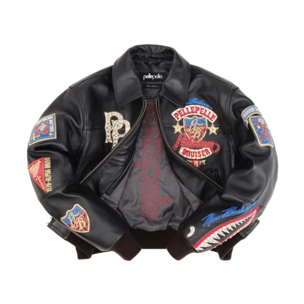 Pelle Pelle American Bruiser Black Crop Jacket | MB Jacket - Image 3