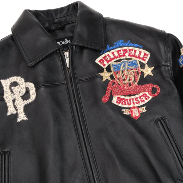 Pelle Pelle American Bruiser Black Crop Jacket | MB Jacket - Image 5
