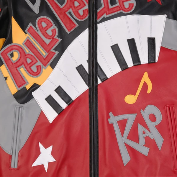 Pelle Pelle Hip Hop Red Black Leather Jacket - Image 4