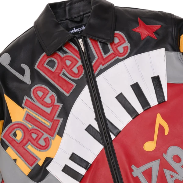 Pelle Pelle Hip Hop Red Black Leather Jacket - Image 5