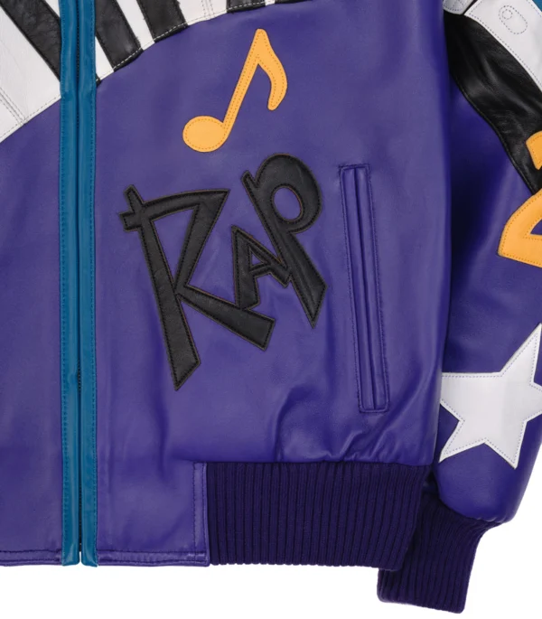 Pelle Pelle HipHop Blue Purple Leather Jacket - Image 7