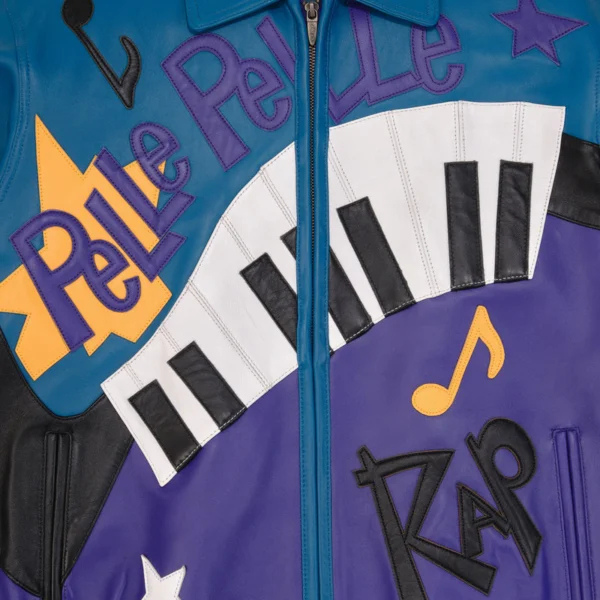 Pelle Pelle HipHop Blue Purple Leather Jacket - Image 4