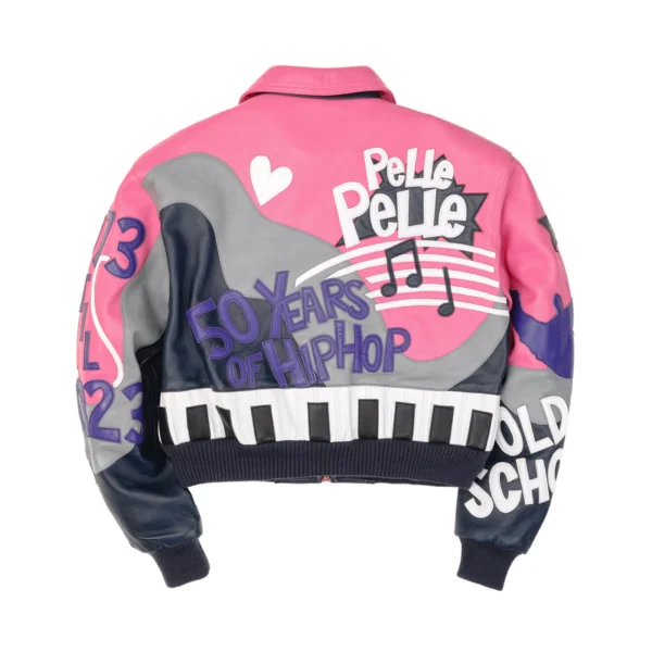 Pelle Pelle HipHop Pink Crop Leather Jacket | Women Jacket - Image 2